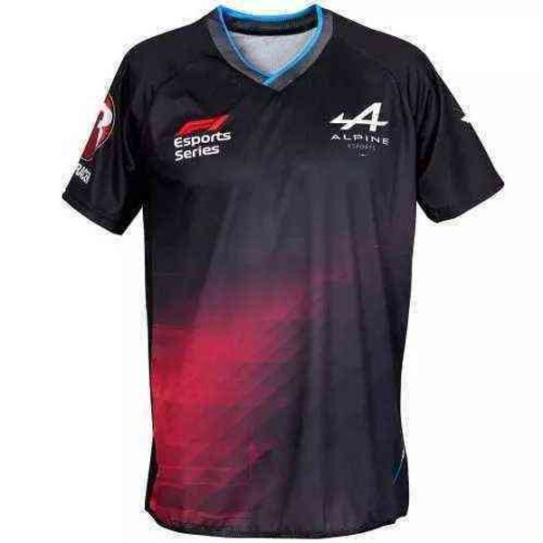 

2021 alpine f1 team t shirt motorsport t-shirt pink black merchandise racing jersey teamline short sleeve men women clothing classic extreme, White;black