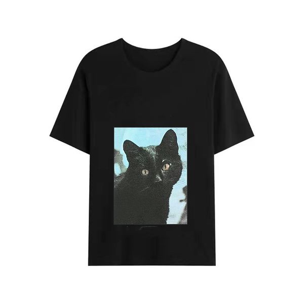 

2022 pineapple men's t shirt women's cat casual short sleeve hip hop punk print letters love summer skate bear, White;black