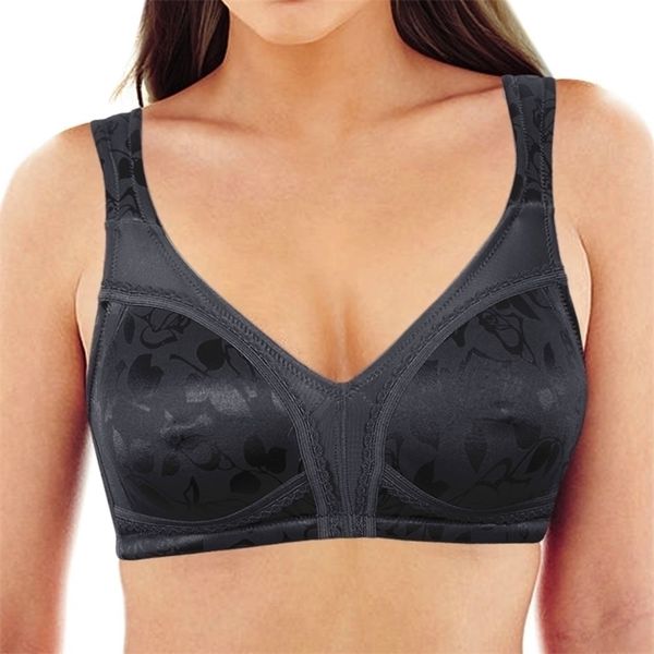 

selling european 75 80 85 90 95 100 105 b c d e f g women bra print wireless unpadded adjusted brassiere drop ship y200415, Red;black