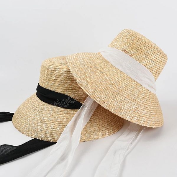 

women wide brim sun hats with rabbion uv protection straw hat big size beach hats summer fisherman cap wholesale, Blue;gray