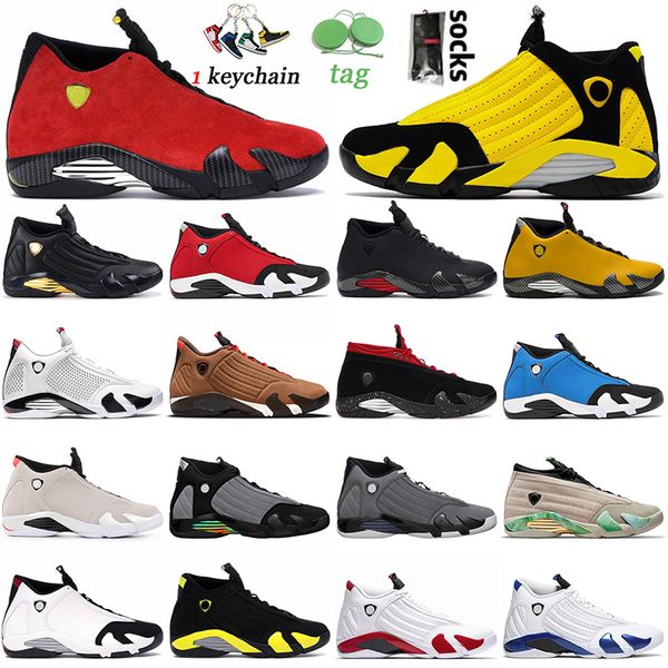 

authentic 14s high basketball shoes jumpman 14 university red black yellow defining moments gym blue spm white winterized fortune mens train