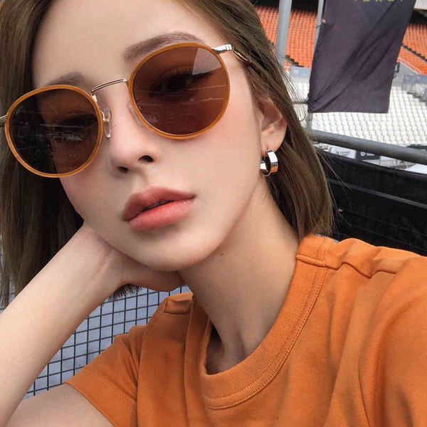 

sunglasses fakeme wu lianxu star same women's fashion small face ins round frame #23 d3df, White;black
