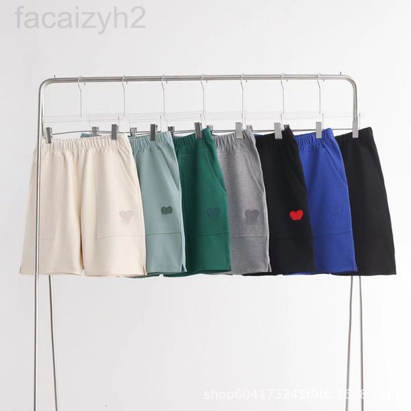 

women's shorts designer 2022 summer fashion brand am love embroidered letter cropped pants elastic drawstring men's and women&#039, White;black
