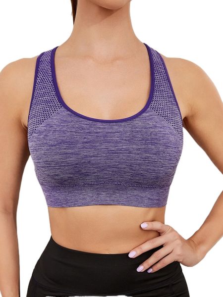 

high support contrast binding sports bra a1xz#, Gray