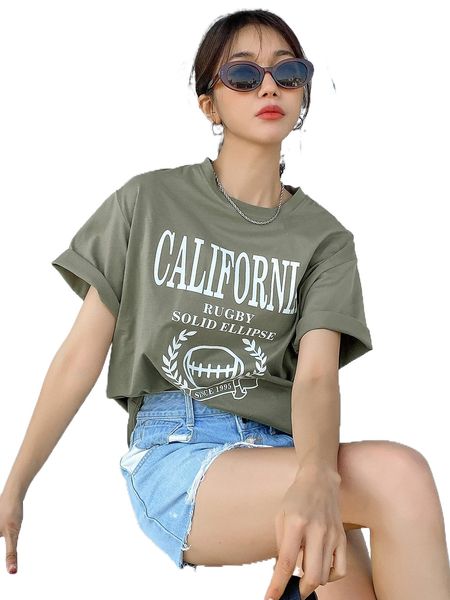 

dazy letter graphic drop shoulder tee a7st#, White