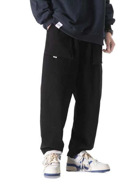 

men slant pocket pants i8xn#, Black