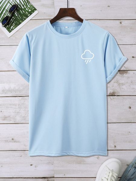 

men clouds print tee z6sn#, White;black
