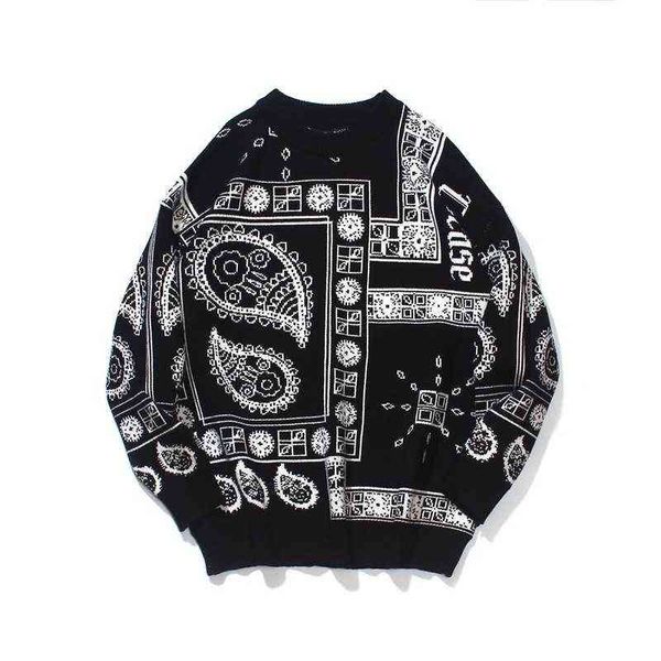 

factory online export new designer brand sweater men's long sleeve round neck digital printed t-shirt fashion youth slim fit pullover, Black