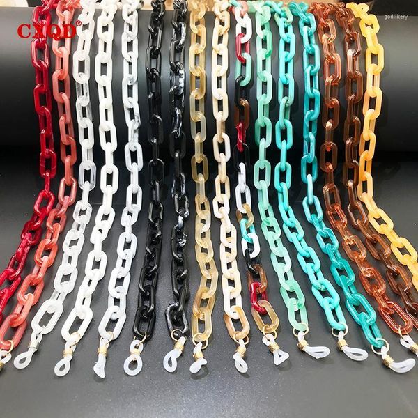 Moda leoparda de acrílico de moda de leopardo mulheres mulheres lendo copos penduradas em lanfas de pescoço de pescoço strapchains chainschains godl22