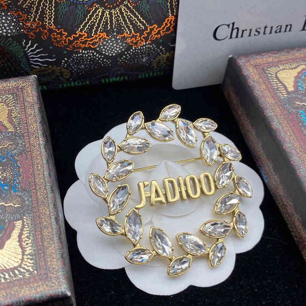 

letter diamond brooch women's style fashion versatile one word clip brass bra, Gray