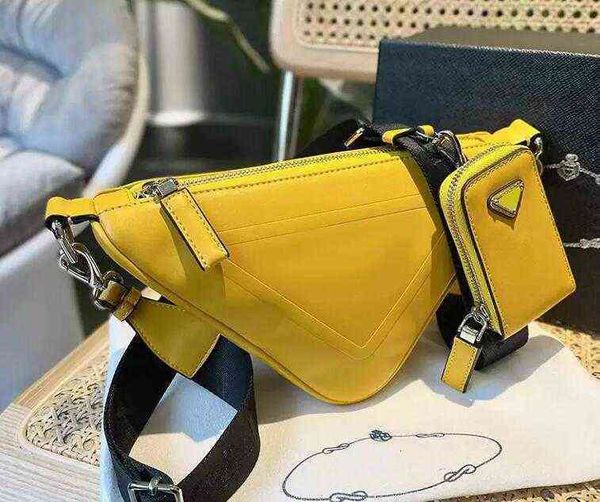 

7a+designer triangle bag shoulder bags p purse tote 2 in 1 luxury full rhinestones fashion diagonal crossbody genuine leather women's l