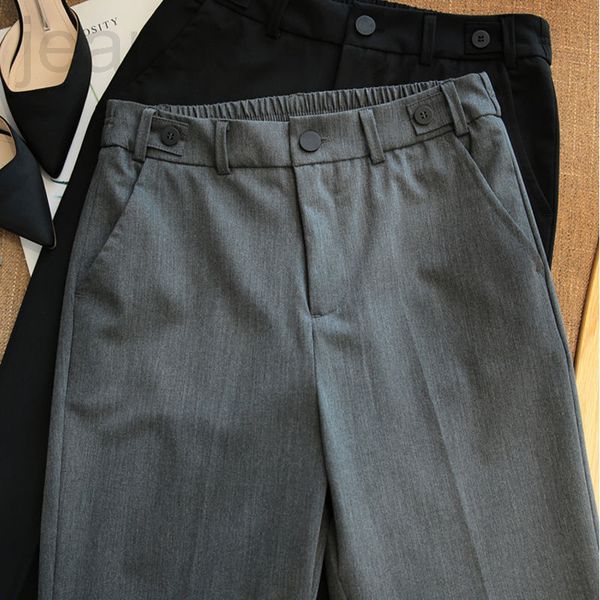 

women's pants & capris designer [store counter quality]spring and autumn work suit pants women's elastic waist professional black, Black;white