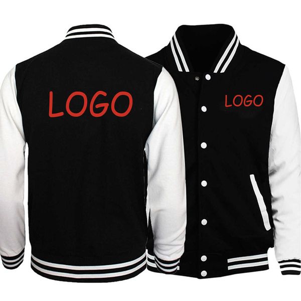 

men's jackets custom the /word jacket loose black clothes diy pattern men baseball autumn winter warm fleece hoodies y2302, Black;brown