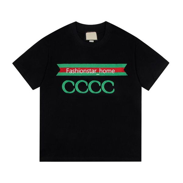 

22fw france new man women fashion tee hip hop street high end designer classic embroidery t-shirt summer limited vacation beach trend short, White;black