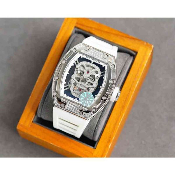 

watches wristwatch designer luxury mens mechanical watch richa milles rm052 swiss movement rubber watchband watches for men brand wristwatch, Slivery;golden