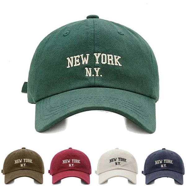 

1pcs york womes cap for female mens baseball sports sun hat kpop soft snapback retro hip-hop cotton hats, Blue;gray