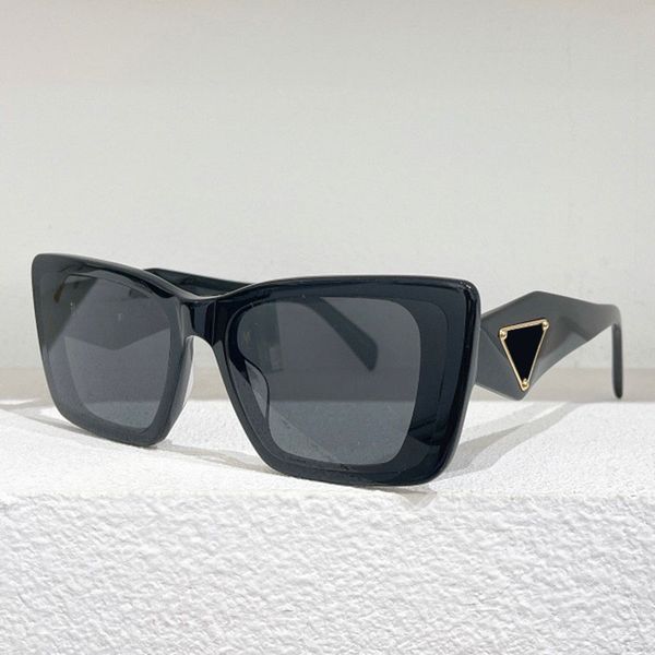 

designer men women symbole sunglasses spr 08ys cat eye square fashion luxury brand all black eyewear triangle graphic temples driving sungla, White;black