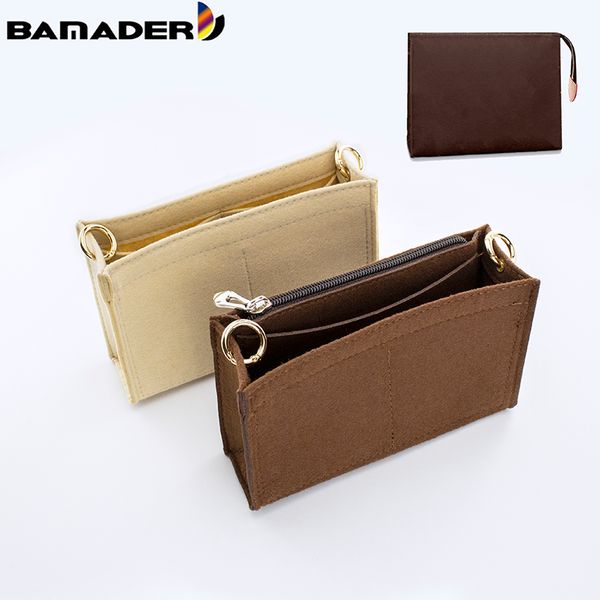 

bamader fit for toiletry pouch 19 26 bag liner organizer cosmetic bag makeup handbag purse travel insert organizer felt wash bag 220506