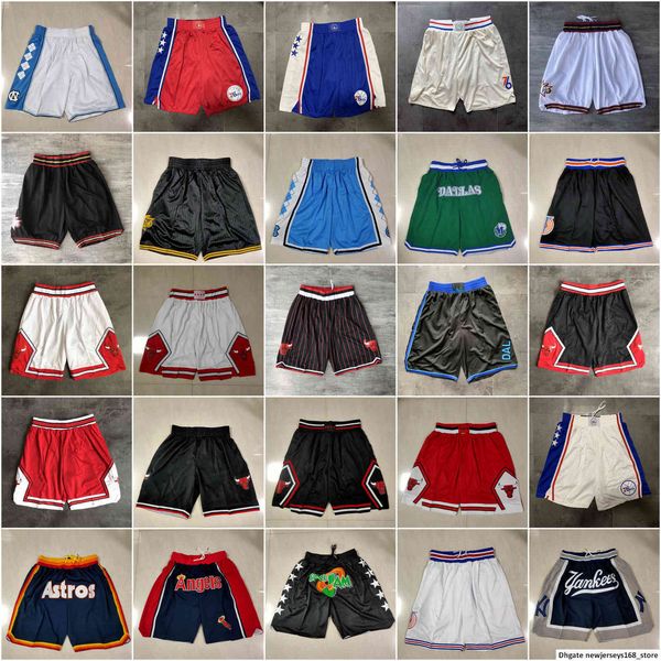 

2021 team basketball shorts just don mesh city version sport shorts hip pop pant with pocket zipper sweatpants black blue red green mens