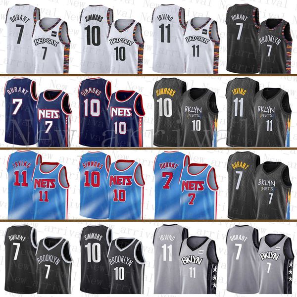 

2022 brooklyns net ben 10 simmons kevin basketball jerseys 7 durant kyrie 72 biggie 11 irving inexpensive, Black;red