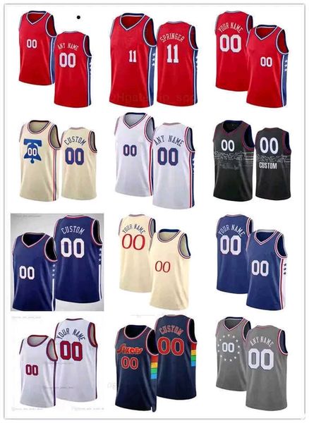 

custom mens women youth philadelphia''76ers''jersey joel 21 embiid 22 matisse thybulle julius 6 erving 0 tyrese maxey ba, Black;red