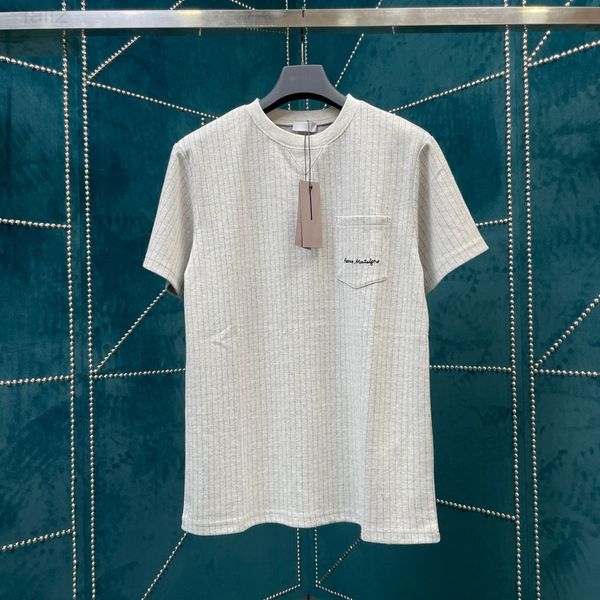

men's t-shirts designer 2022 spring and summer new d family stripe pocket letter embroidery fashion short sleeve casual men's wome, White;black