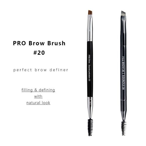 PRO Augenbrauen-Make-up-Pinsel #20 Dual-Ended Eye Liner Brow Definer Cosmetics Beauty Tools