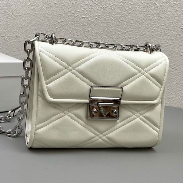 

22ss new style flap bags designer original cowhide crossbody bag ladies embroidered rhombus shoulder bag hardware logo six colors available