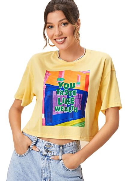 

x taylorerowland slogan graphic drop shoulder tee v6ez#, White