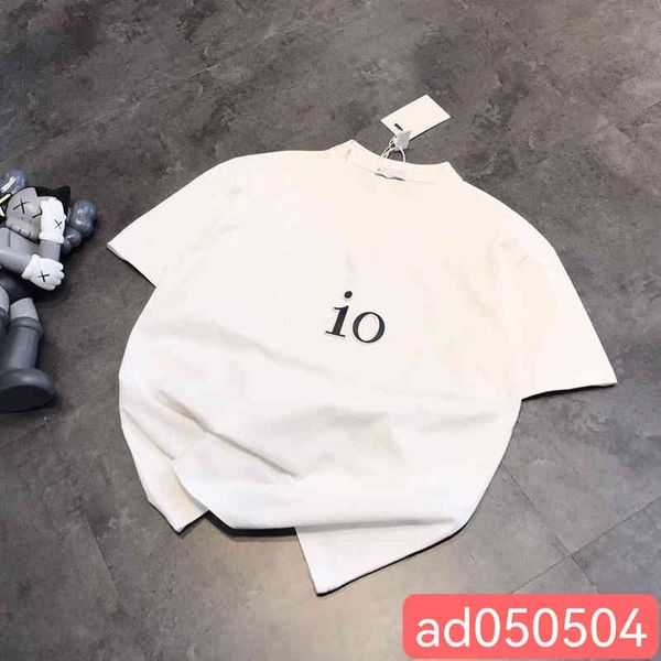 

2022 brand t shirt ad050504 22ss summer new dijia men's and women's same style couple's laser color c, White