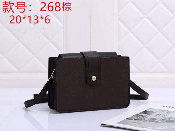 

designer envelope shoulder bag leather crossbody tote bag ladies classic presbyopic letter buckle messenger wallet 268