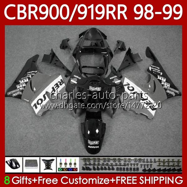 Корпус OEM для Honda CBR900RR CBR919RR CBR 919RR 900RR REPSOL серый 98 99 CULEWORK 127NO.156 CBR919 CBR900 RR CBR 900 919 RR CC 1998 1999 900CC 919CC 1998-1999