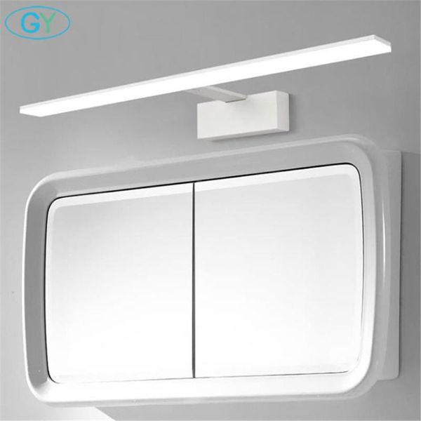 Lâmpada de parede preto branco fino lâmpadas LED para armário de banheiro de cabeceira moderno espelho de luz frontal luz AC220V 110VWALL