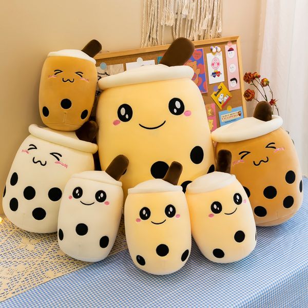 

keepsakes cute 24cm fruit drink plush stuffed soft pink strawberry milk tea boba cup toy bubble tea pillow cushion kids gift 830 e3