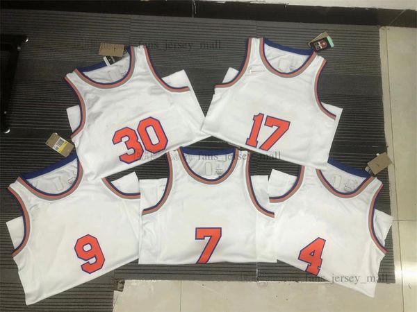 

printed 75th city mens basketball jerseys derrick 4 rose 7 carmelo rj 9 barrett julius 30 randle 17 jeremy anthony lin colour white, Black;red