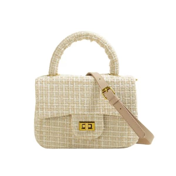 Mensageiro Lady Handbag Bolsas de luxo de luxo Niche de nicho de moda feminina Bolsa de teclado de tecido de fragr￢ncia pequeno