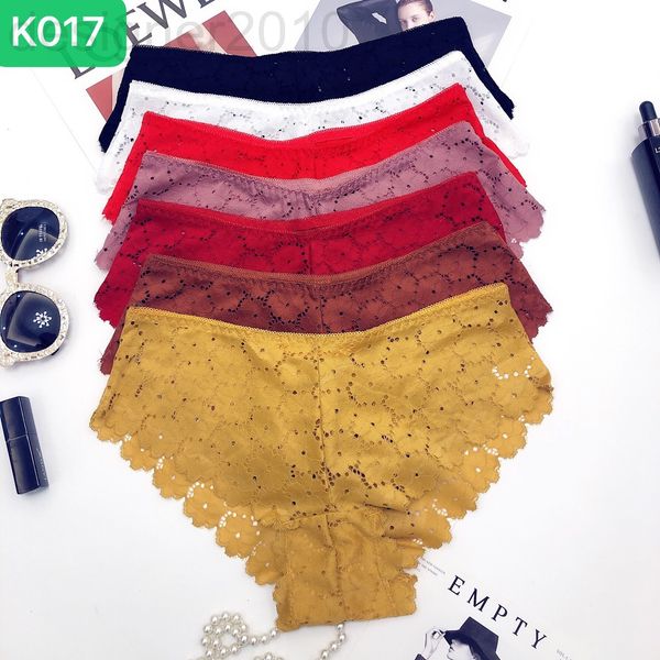 

women's panties designer underwear lace ice clear pants lace traceless dot belly honeycomb b70s, Black;pink