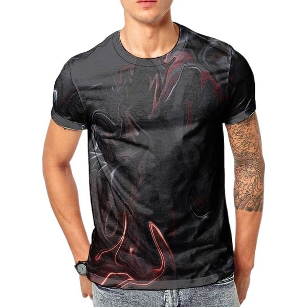 

men's tee t shirt 3d print graphic round neck casual daily 3d print short sleeve fashion designer cool comfortable black g3ty#, White;black