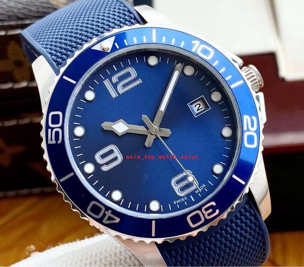 Topselling Super Styles Concas Men Wristwatches 40mm Blue Dial Cerâmica Ásia 2813 MOVIMENTO DATA AUTRO