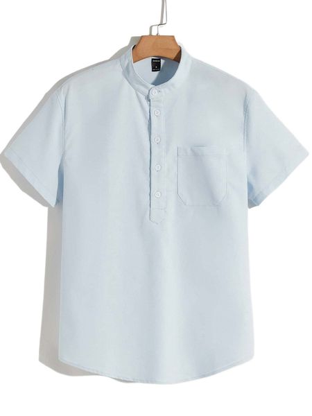 

men patch pocket shirt a89j#, White;black