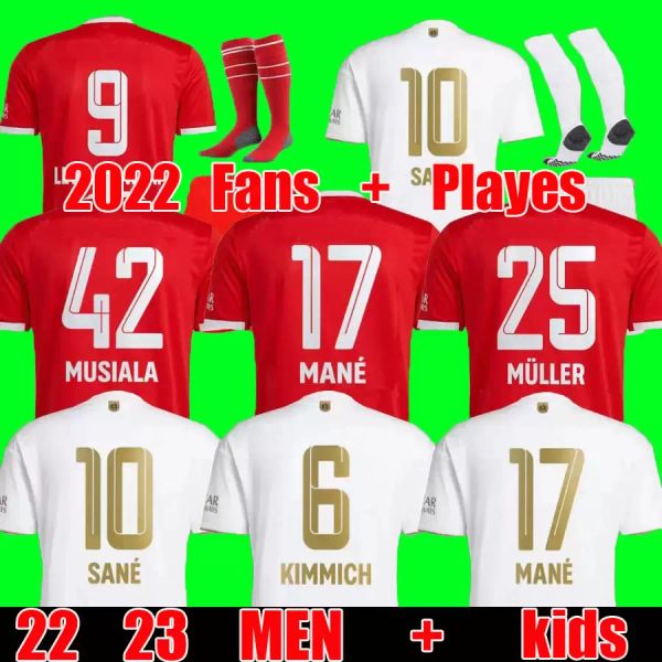 

de ligt soccer jersey 22 23 sane hernandez bayern munich gnabry goretzka coman muller davies kimmich football shirt men kids kit, Black