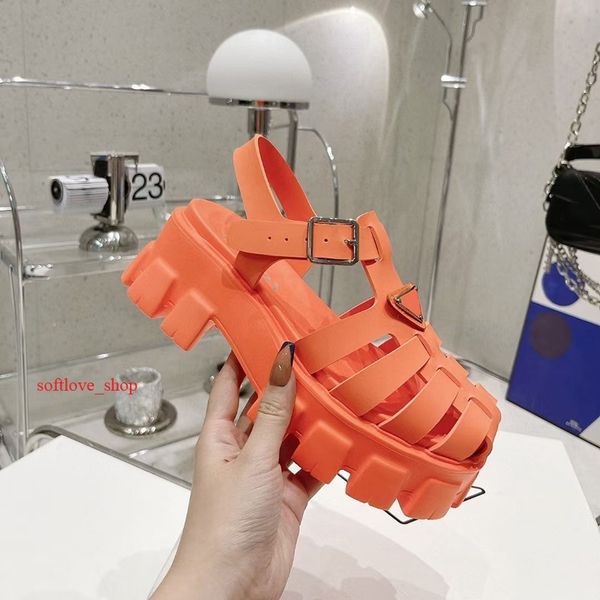 

women designer sandals shoes foam rubber sandal fashion platform slides triangle metal slippers retro beach loafers, White;red