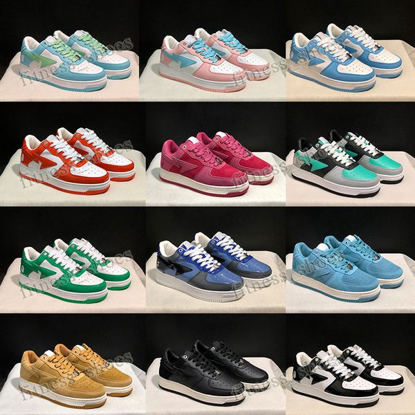 

bapesta bapestas sk8 sneakers mens baped casual shoes womens pink bapes sta sk8 black white university blue camo green cool grey olive brown