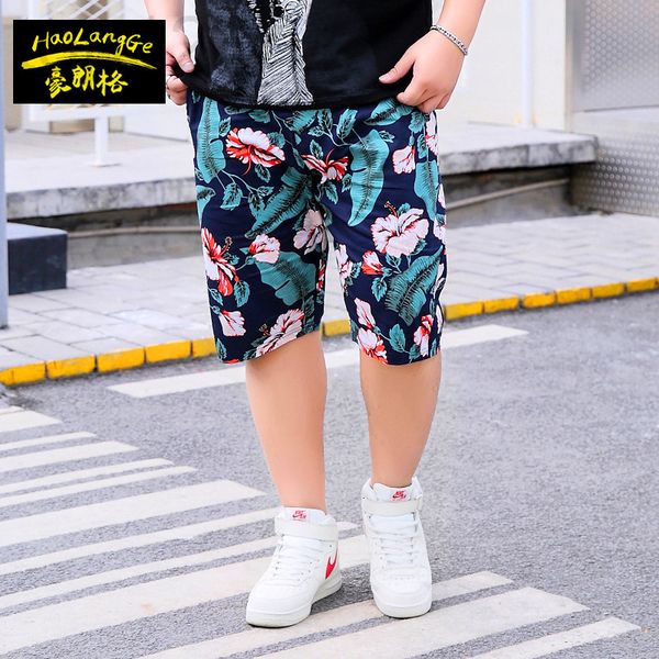 

men's pants designer fat guard plus fat oversized boys' casual shorts large loose thin summer pants man capris p6yl, Black