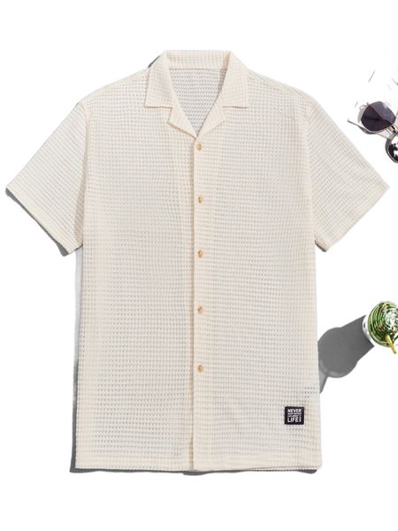 

men patch detail shirt r0gq#, White;black