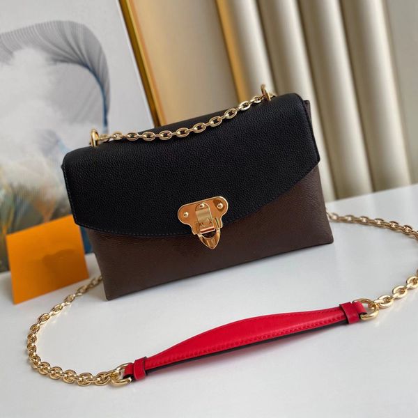 

7a new luxury designer bag ladies name brand envelope letter chain colorblock leather shoulder messenger bag classic fashion retro original