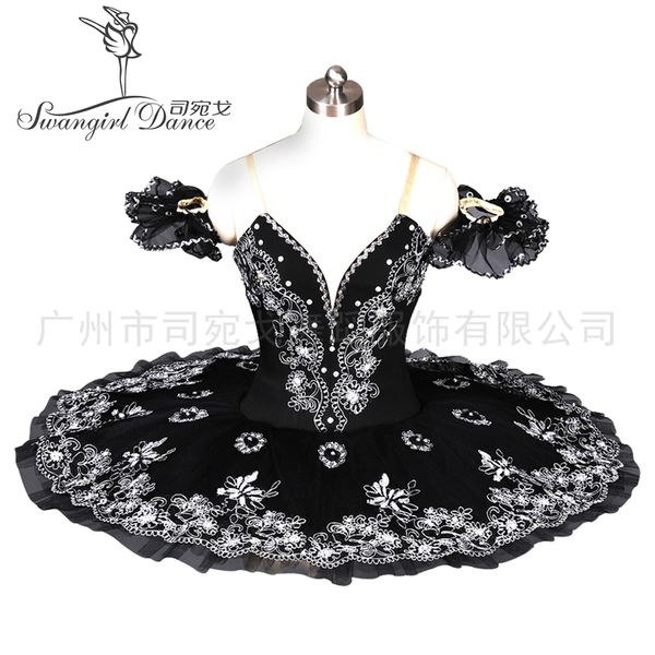 

women black pancake professional classical ballet stage tutu costumes bt8973, Black;red
