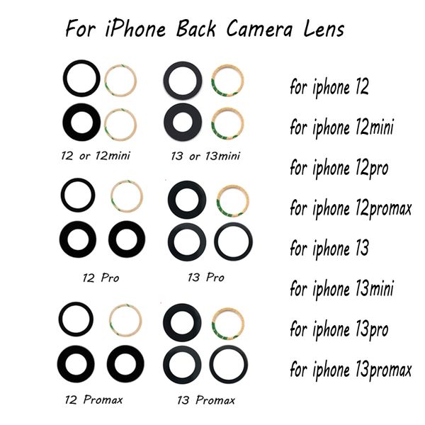 Apple iPhone için Arka Kamera Camı 11 12 13 Mini Pro Maksimum Arka Kamera lensi Yapışkan Onarım Değiştirme