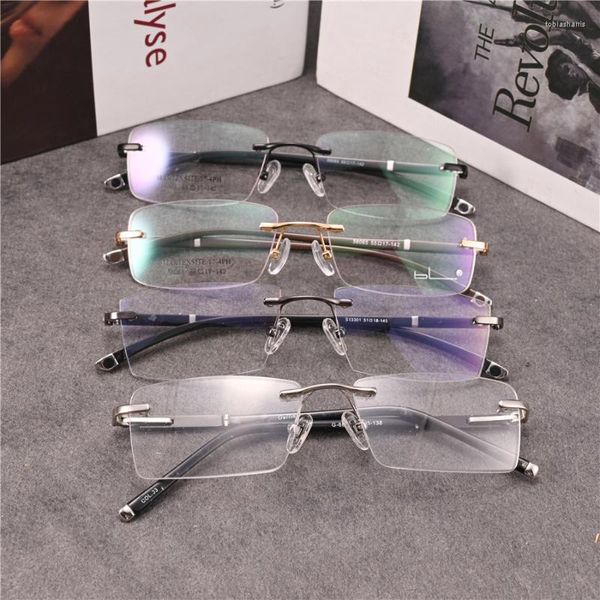 Rockjoy Çeşnesiz gözlükler Çerçeveler Erkek Çerçevesiz Gözlükler Erkek Gözlük Reçeteli Optik Miyopi Lens Moda Güneş Gözlüğü