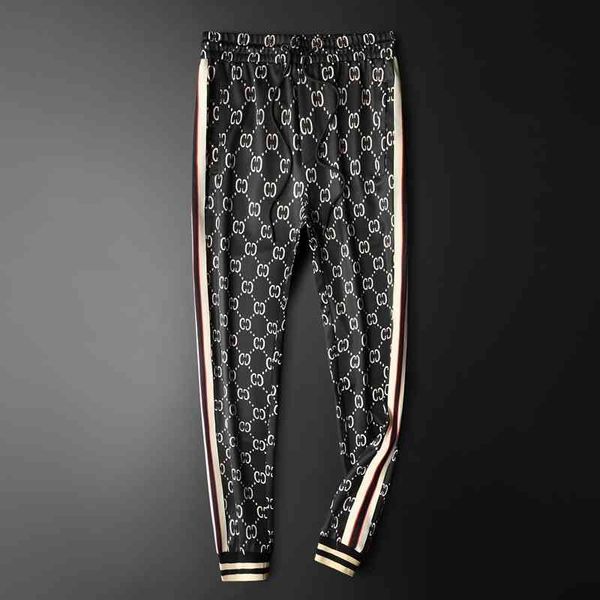

2022 spring and autumn new men's sports pants korean fashion trend printed small straight leg casual streetwear women's clothing s, Gray